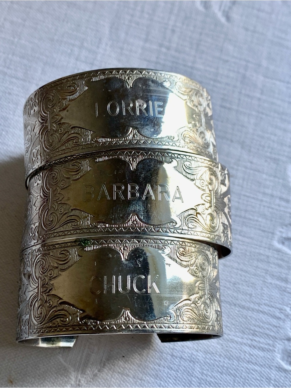 Silver Cuff Bracelet Lot Of 3